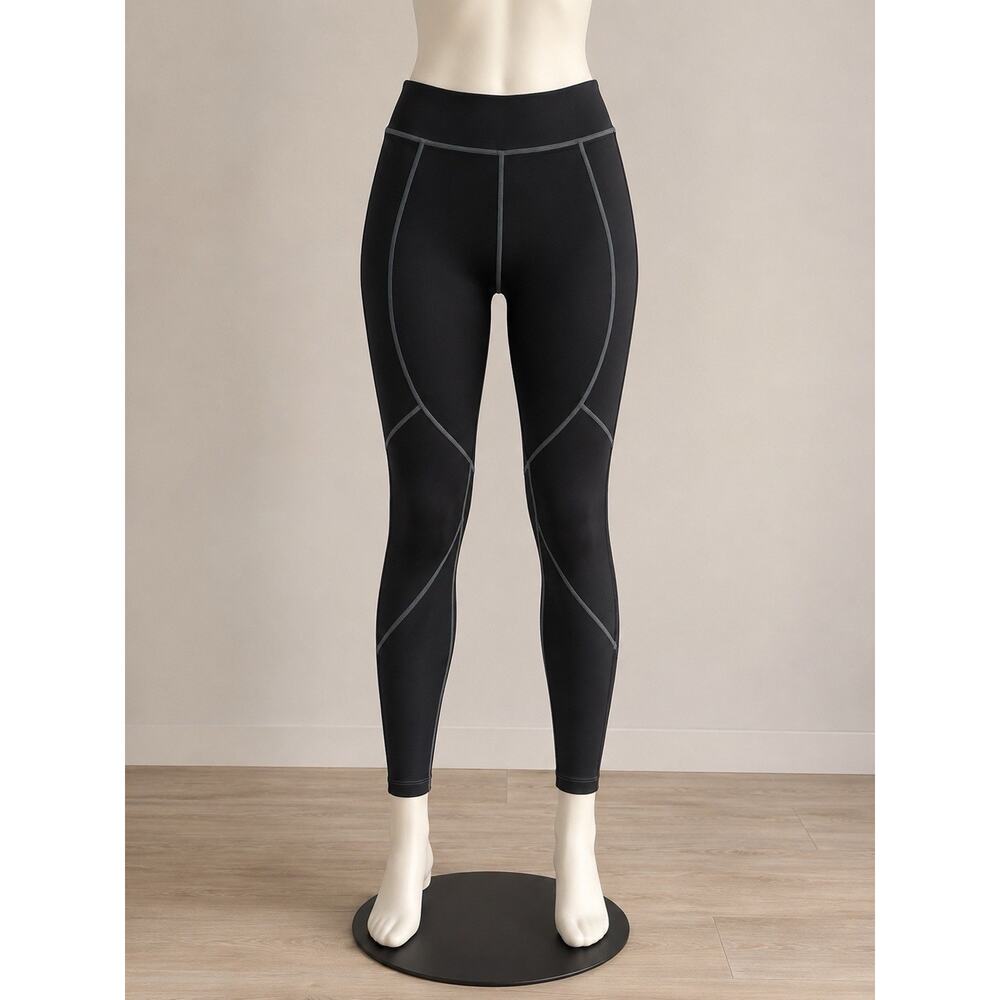 ZARA Black Ankle Leggings Elastic Waist Women's Size L